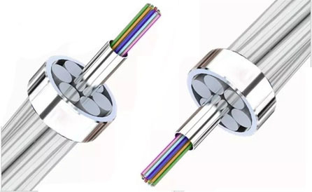 গুণ  48 Core Outdoor Aerial ACS Armoured OPGW(Optical fiber composite overhead ground wire) Fiber Optic Cable কারখানা