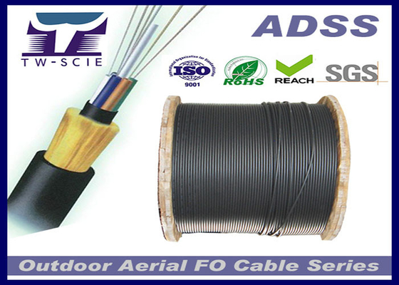 OEM ডাইইলেকট্রিক উচ্চ নমনীয় ADSS সাঁজোয়া ফাইবার অপটিক তারের কাঠামোতে কোন ধাতব উপাদান নেই