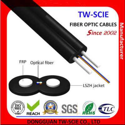 1 কোর সিঙ্গেল মোড FTTH ড্রপ কেবল 8.2 কেজি/কিমি তারের ওজন ভাল পারফরম্যান্স G652D