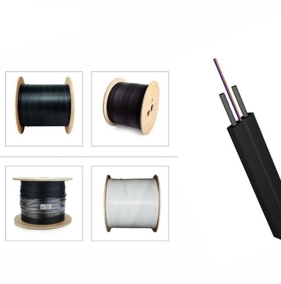 2/ 4 কোর FTTH LSZH ফাইবার অপটিক ক্যাবল ইনডোর সিঙ্গল মোড ড্রপ ক্যাবল