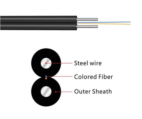 FTTH ড্রপ ক্যাবল 1 CORE G657A2 G657A1 ফাইবার অপটিক ক্যাবল