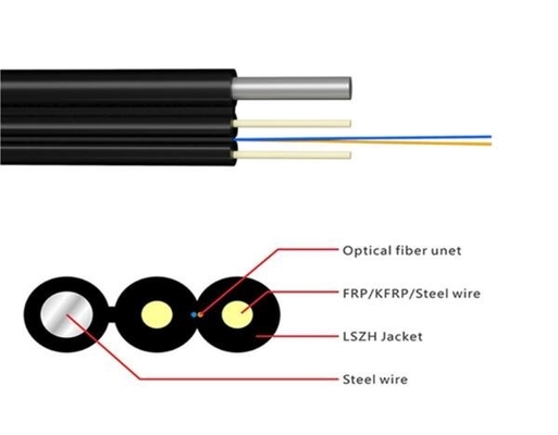 FTTH ড্রপ ক্যাবল 1 CORE G657A2 G657A1 ফাইবার অপটিক ক্যাবল