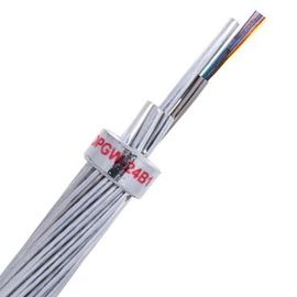 24 কোর অ্যালুমিনিয়াম টিউব টাইপ 205kN OPGW ফাইবার অপটিক কেবল