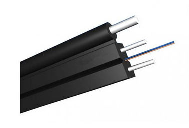 ফ্ল্যাট FTTH 1 কোর ইন্ডোর ডিজিটাল ফাইবার অপটিক কেবল G657A LSZH বাটারফ্লাই ড্রপ কেবল
