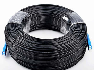 কালো LSZH/PVC জ্যাকেট 4 কোর একক মোড GJYXCH অপটিক্যাল ফাইবার কেবল দীর্ঘ দূরত্ব FTTH ড্রপ কেবল