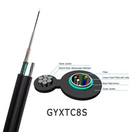 GYXTC8S সেল্ফ - সাপোর্ট আউটডোর সাঁজোয়া ফাইবার অপটিক কেবল 12 কোর চিত্র 8 টাইপ ডাক্ট বা এরিয়ালের জন্য