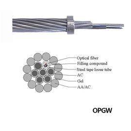 24 কোর OPGW কম্পোজিট ওভারহেড গ্রাউন্ড ওয়্যার ACS OPGW ভাল মানের স্টেইনলেস স্টিলফাইবার অপটিক কেবল
