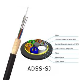 G657A1 G657A2 36 কোর ADSS ফাইবার অপটিক কেবল অল-ডাইলেক্ট্রিক সেলফ সাপোর্টিং ফাইবার অপটিক কেবল