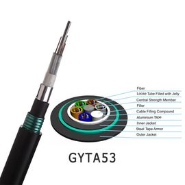 288 কোর GYTA53 বহিরঙ্গন বর্মযুক্ত ফাইবার অপটিক কেবল rugেউখেলান ইস্পাত টেপ বর্ম
