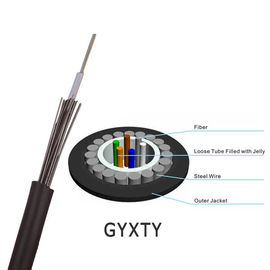 GYXTY 6 কোর একক মোড কেন্দ্রীয় আলগা টিউব আউটডোর এরিয়াল এবং ডাক্ট ফাইবার অপটিক কেবল