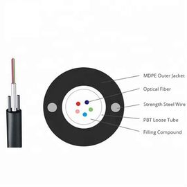 OEM GYXTY 12 কোর ব্ল্যাক PE আউটার সেন্ট্রাল লুজ টিউব আউটডোর এরিয়াল এবং ডাক্ট এসএম ফাইবার অপটিক কেবল