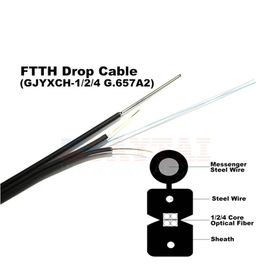 GJYXCH/GJYXFCH আউটডোর সেল্ফ সাপোর্টিং FTTH ড্রপ কেবল 1/2/4 কোর সিঙ্গেল মোড চিত্র 8 ফাইবার অপটিক কেবল