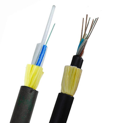 G652D এরিয়াল সমস্ত অস্তরক ADSS ফাইবার অপটিক কেবল FRP কালো HDPE খাপ